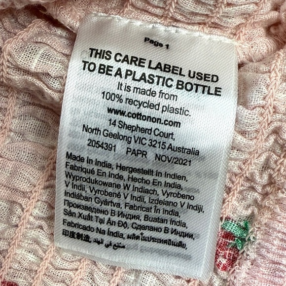 Cotton On Strawberry Smocked Crop Top Small - Picture 5 of 6